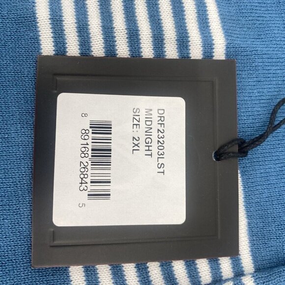DSTRCT&ROW Sweater Mens Size XXL Collared Blue Stripe Pullover Stitchfix NWT - Picture 10 of 10